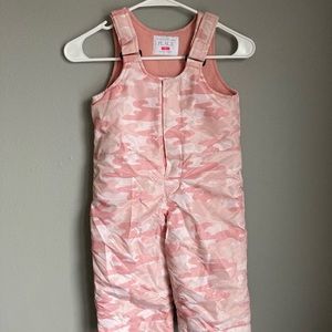 The Children’s Place Army Pink 2T Bib Overalls
